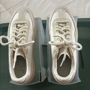 Puma Beige and Off-White Sneakers